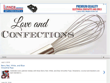 Tablet Screenshot of loveandconfections.com